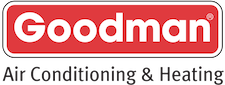 Goodman Air Conditioning & Heating logo in red and white