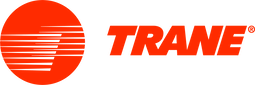 Trane logo with orange circular emblem and orange wordmark on a white background