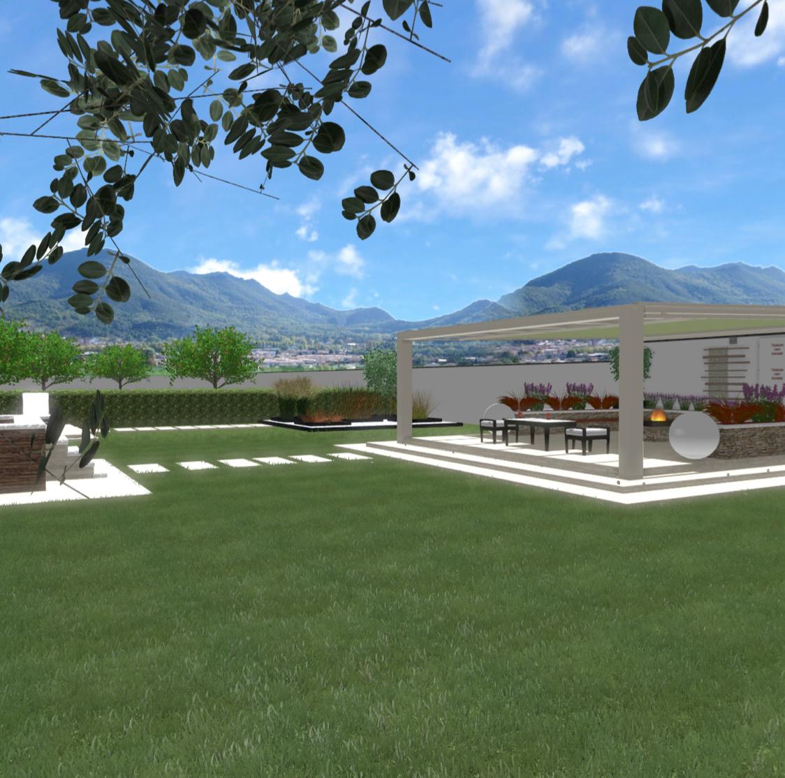 Disegno di un giardino