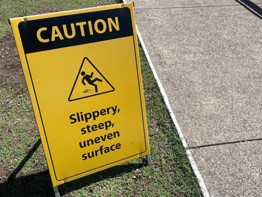 caution post