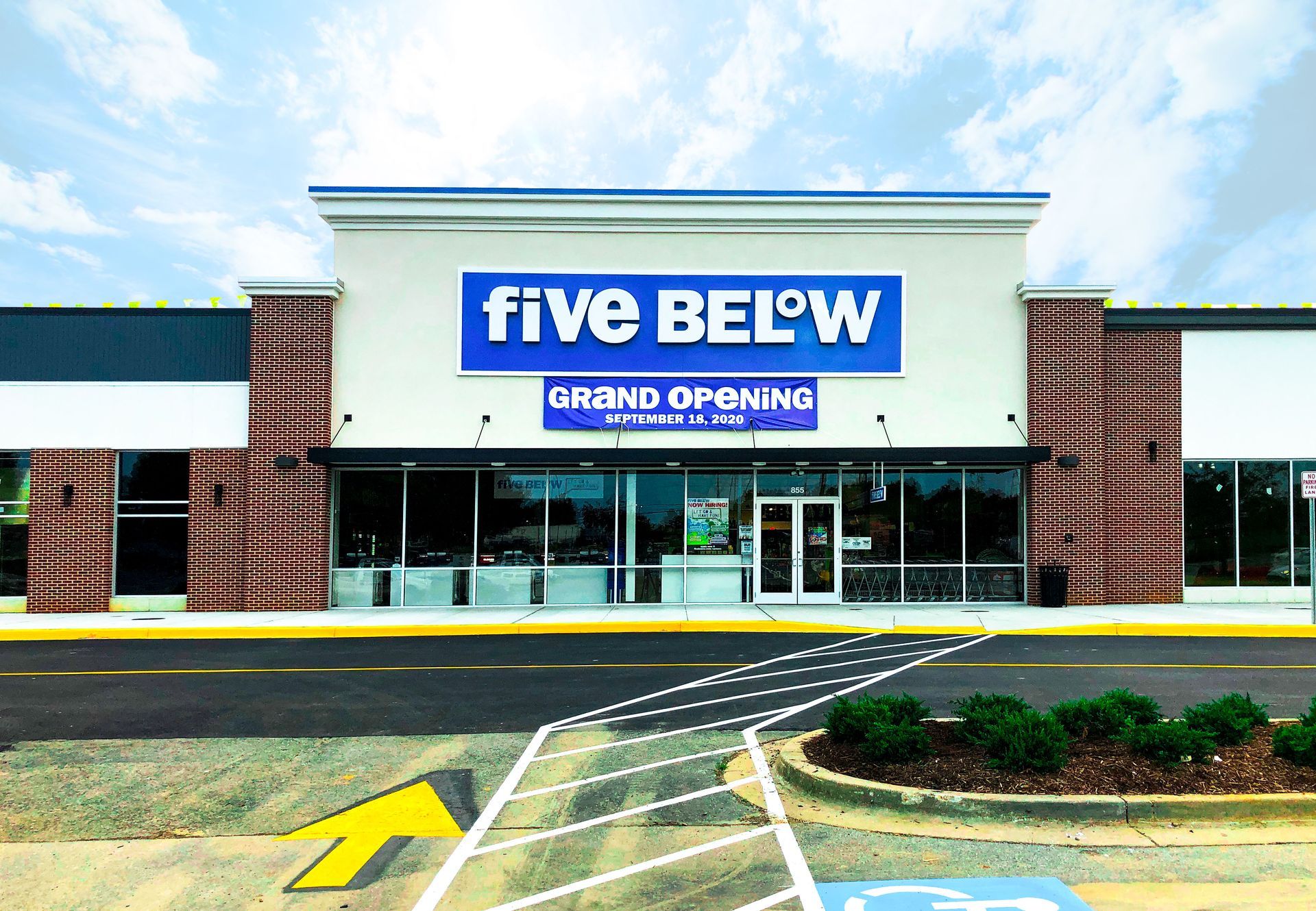 Five Below store exterior with 