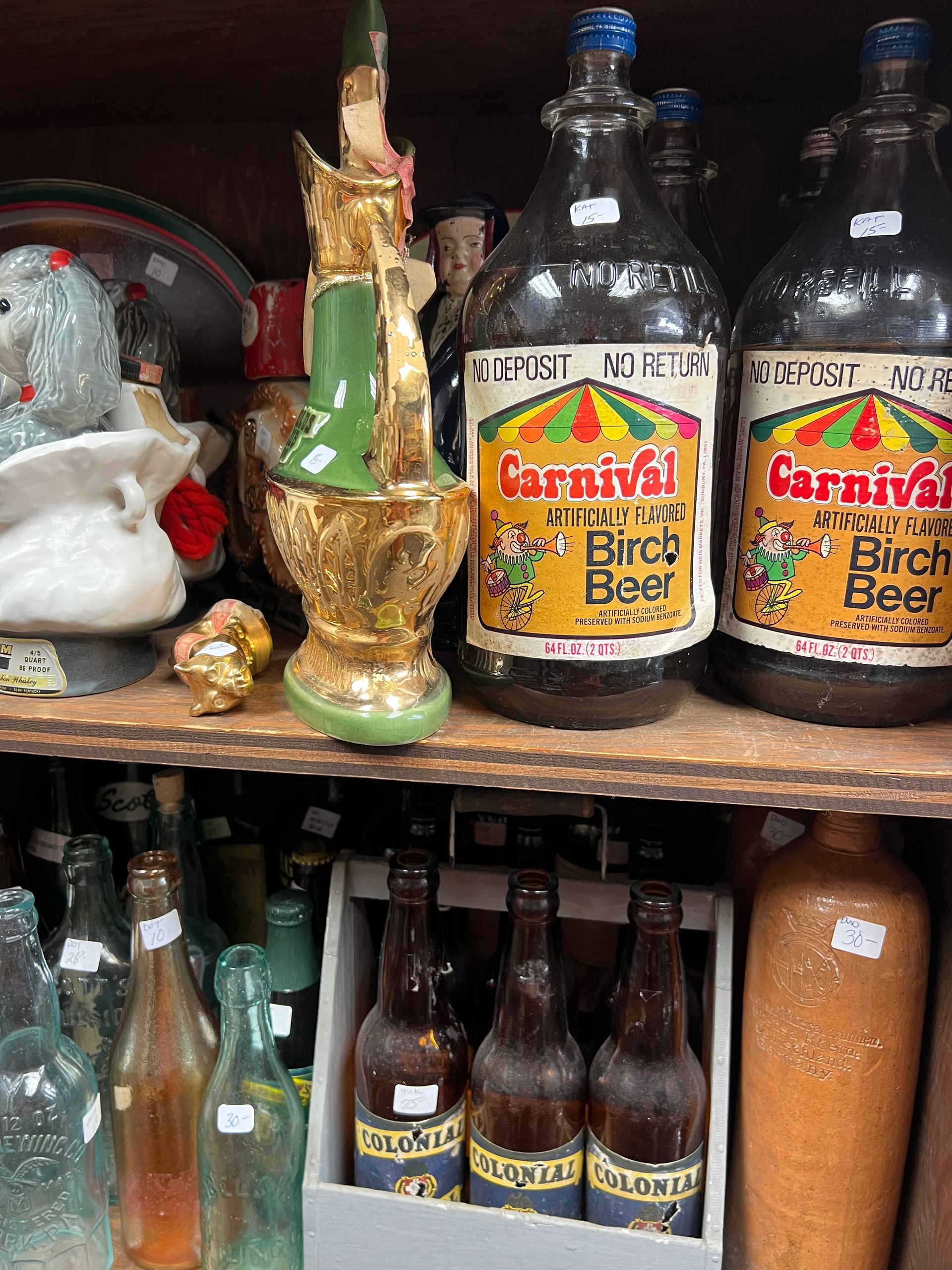 a large variety of collectibles