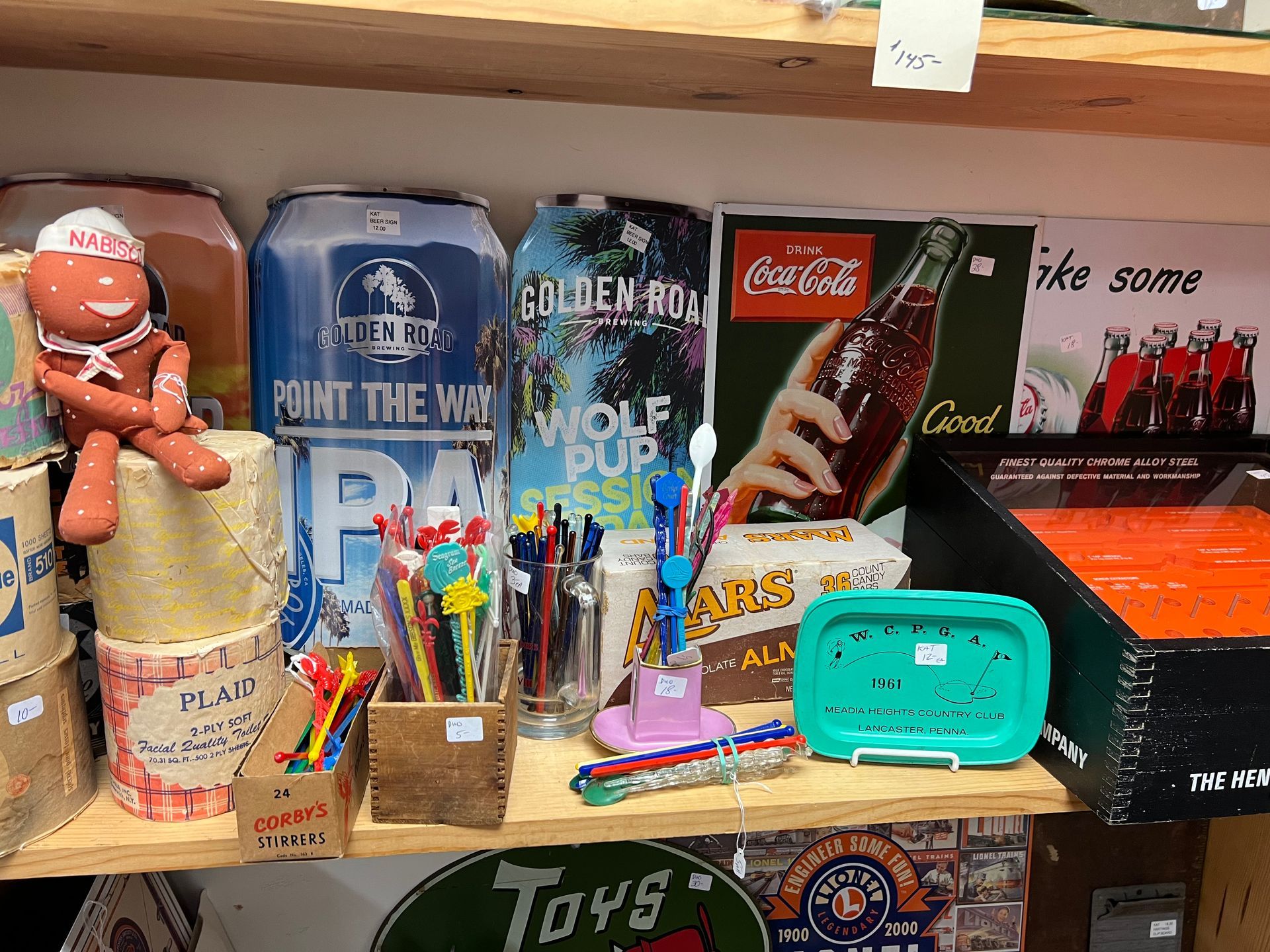 a large variety of collectibles