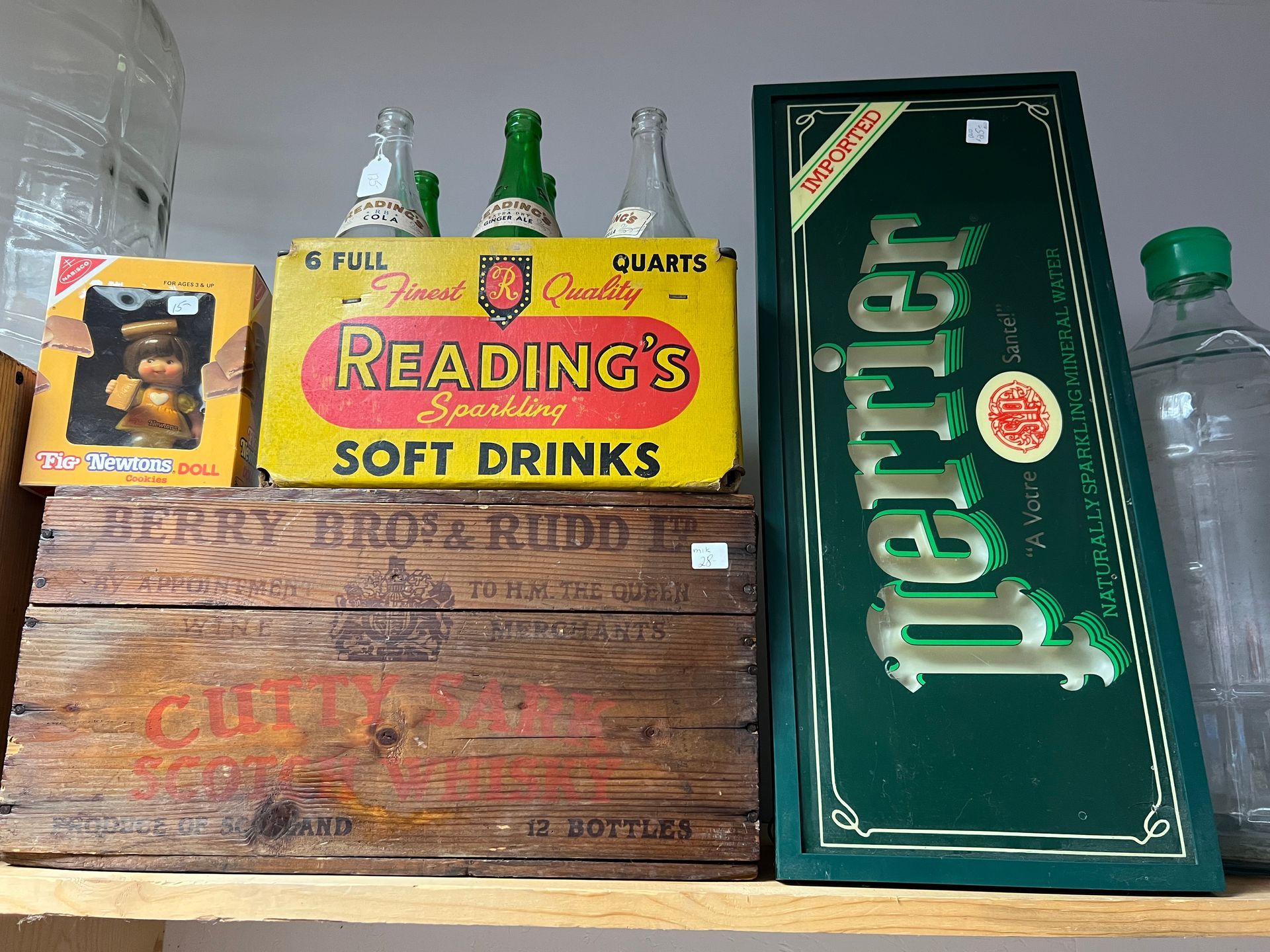 A collector box of reading's soft drinks