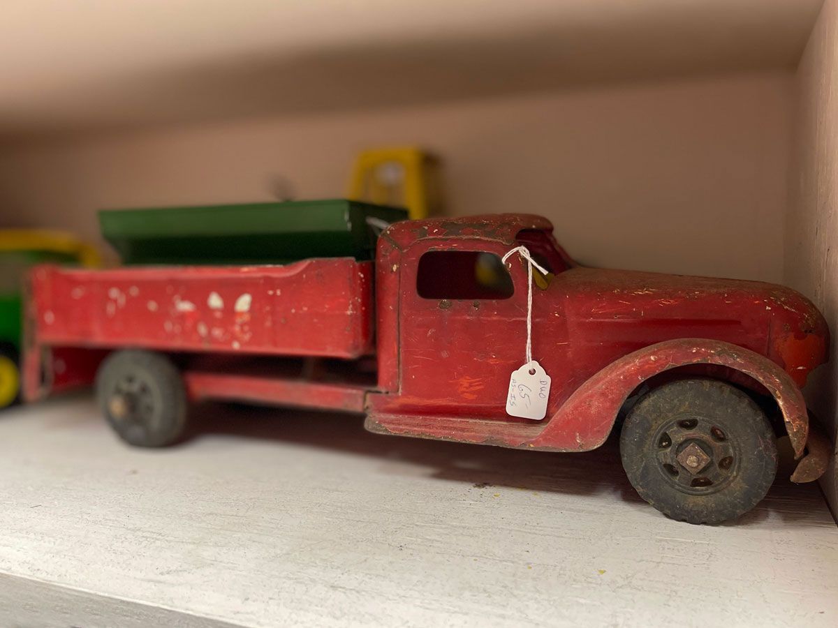 Antique red truck