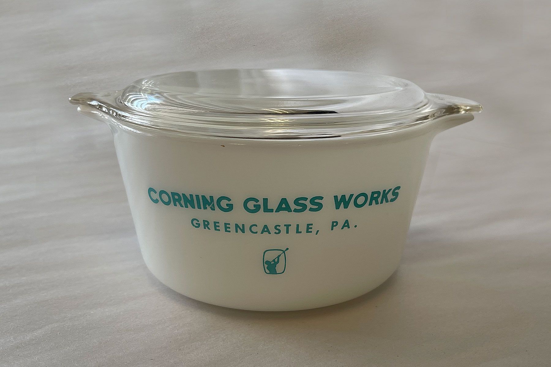 Rare Pyrex dish with location