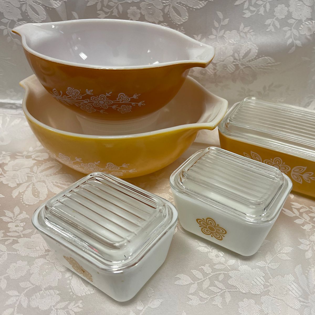 Vintage Gold Butterfly Pyrex