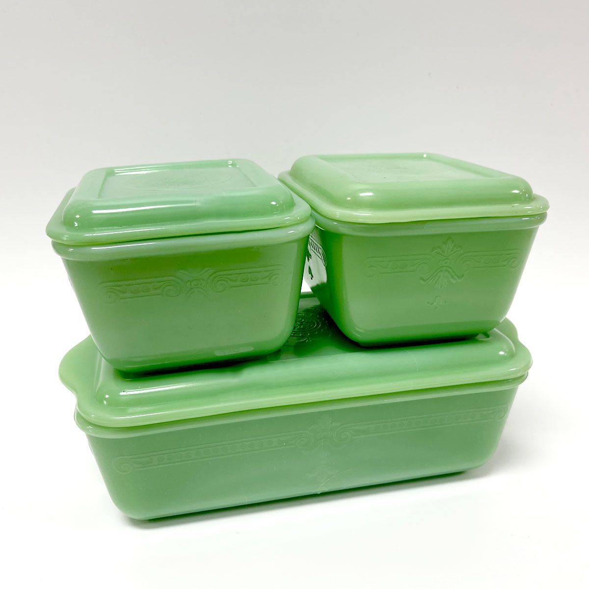 Jadite Philbe Refrigerator Set