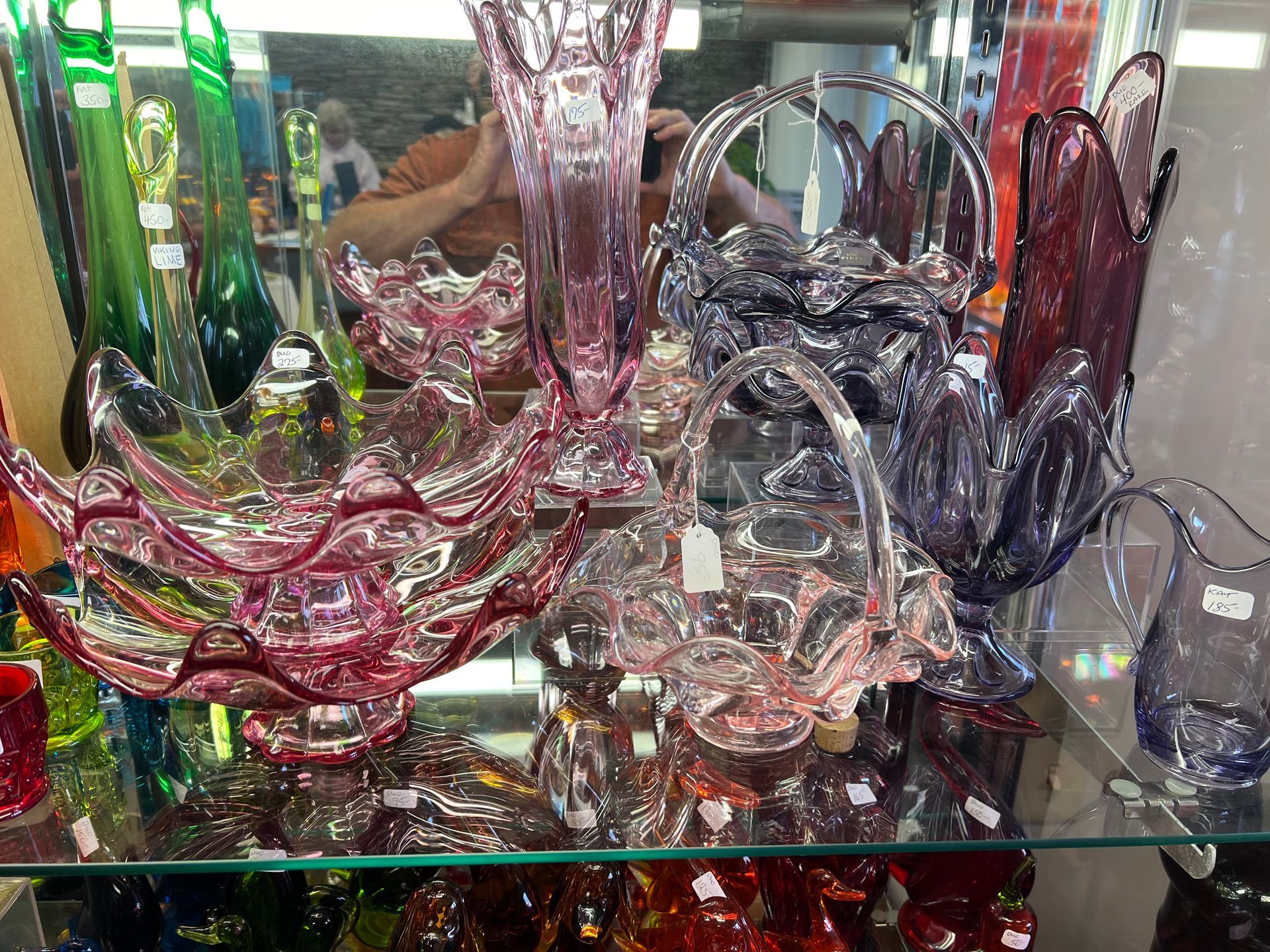 Viking glass vases and baskets