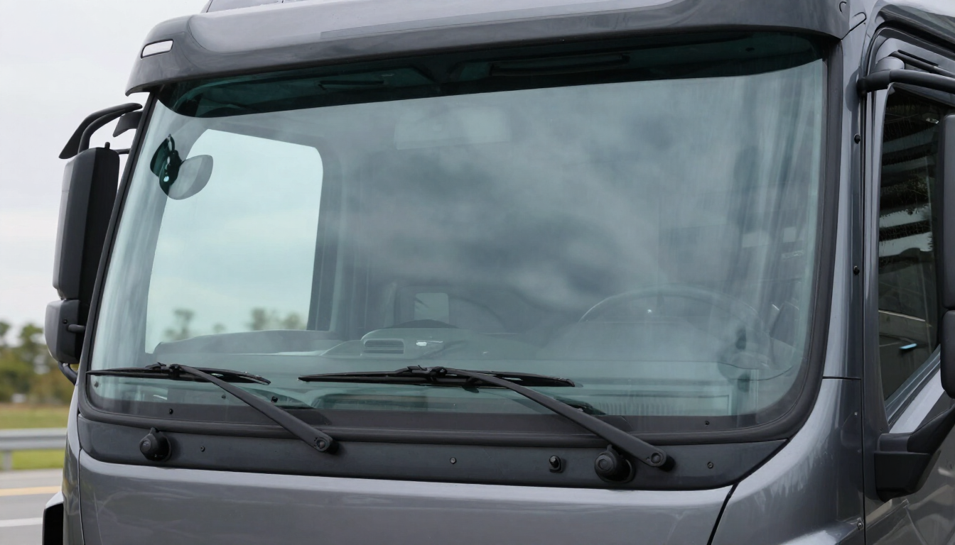 clean clear truck windshield