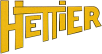 Logo « HEITIER » jaune avec contour noir sur fond blanc