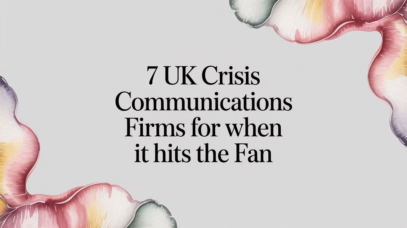 UK crisis communications firms guide