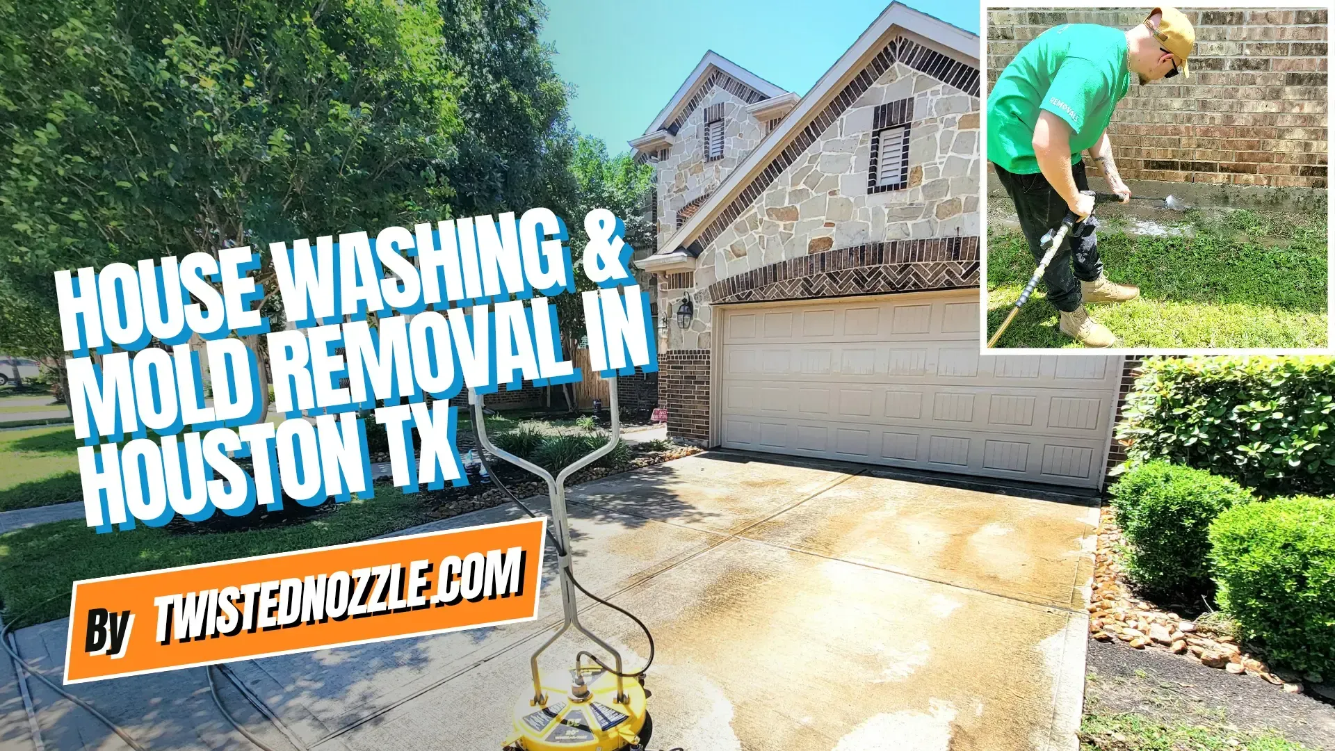 Residential House Washing House Washing & Brick Mold Removal In Houston | Latest Project from Twisted Nozzle LLC