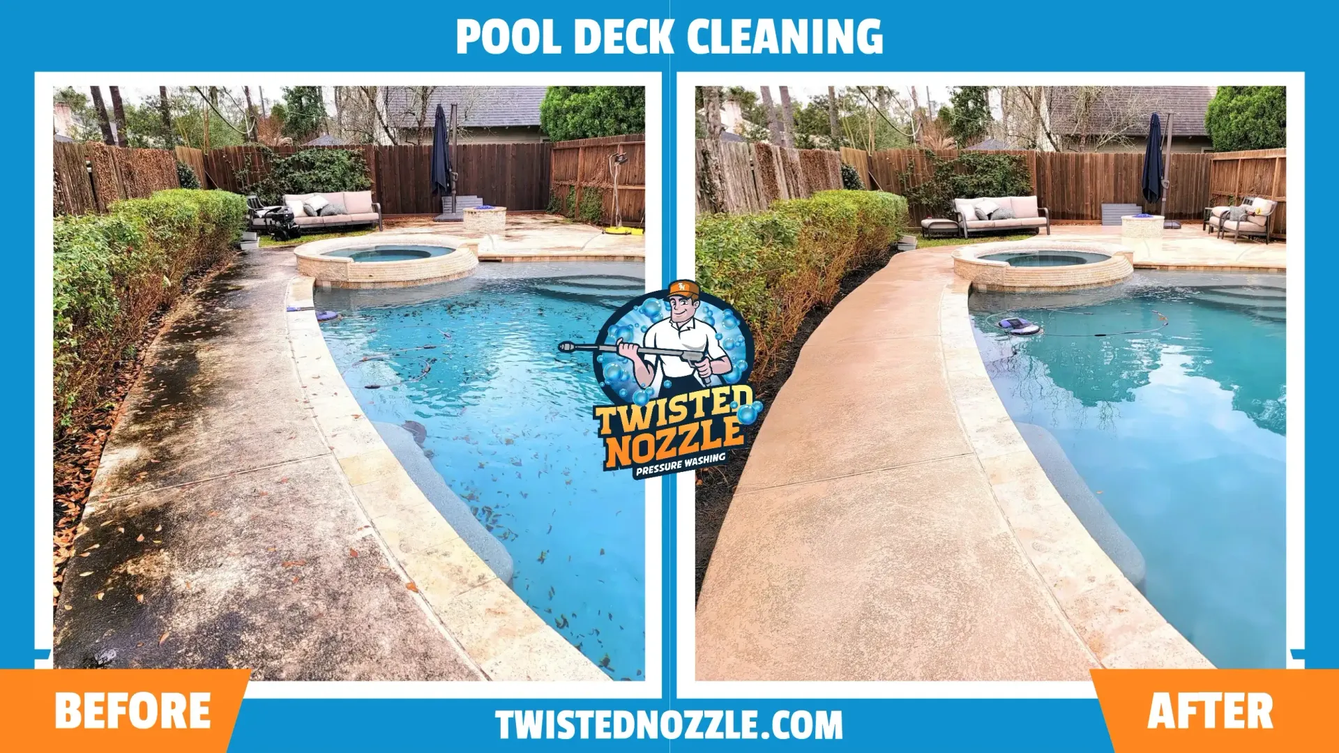 Stucco Cleaning Houston - Before and After | Twisted Nozzle