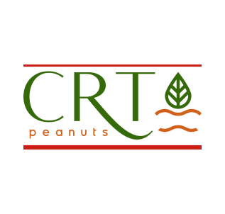 Um logotipo para uma empresa chamada crt amendoim