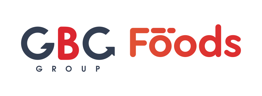 Um logotipo para o grupo gbc foods em um fundo branco.