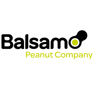 Um logotipo preto e verde para a empresa de amendoim balsamo
