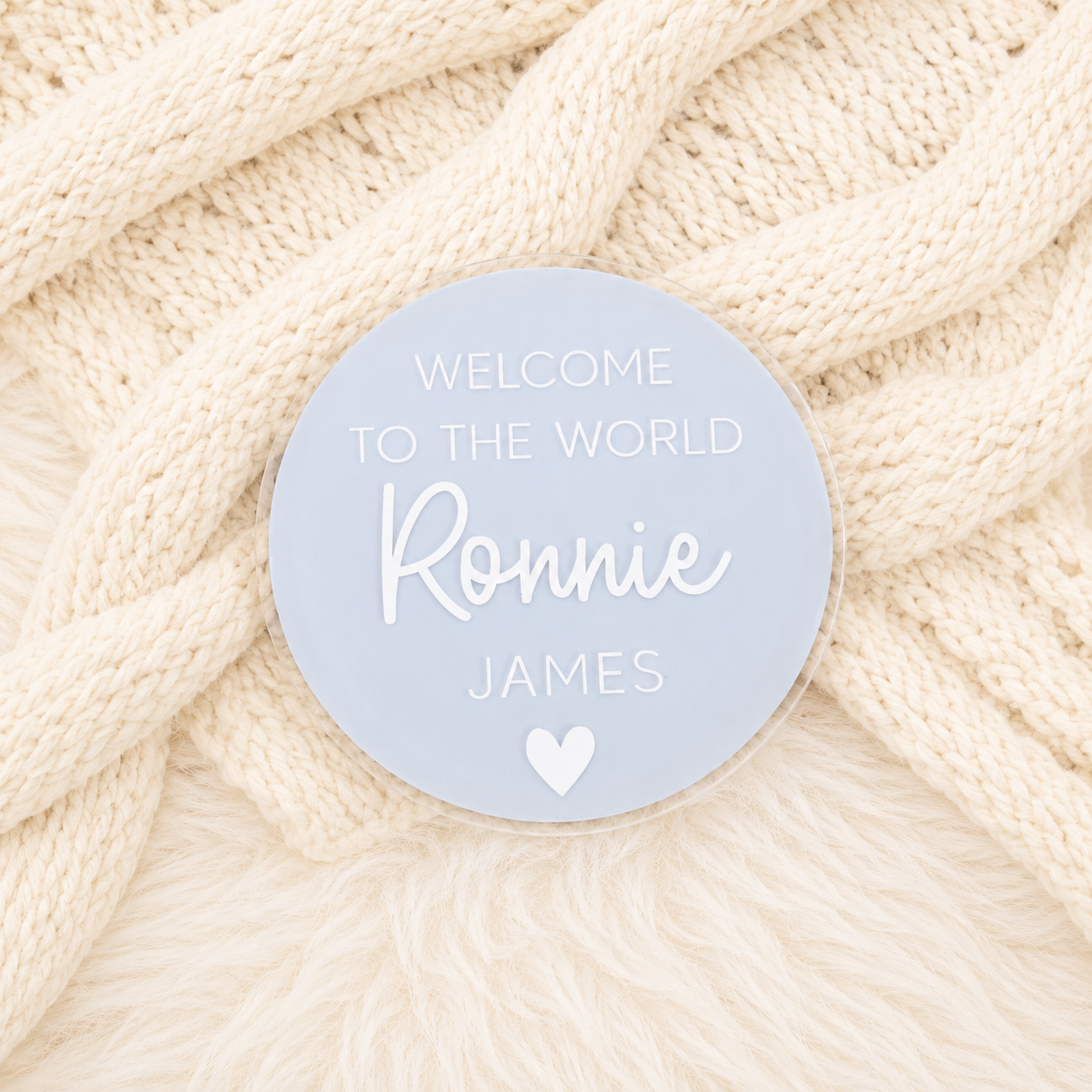 Birth Announcement Plaque - Blue