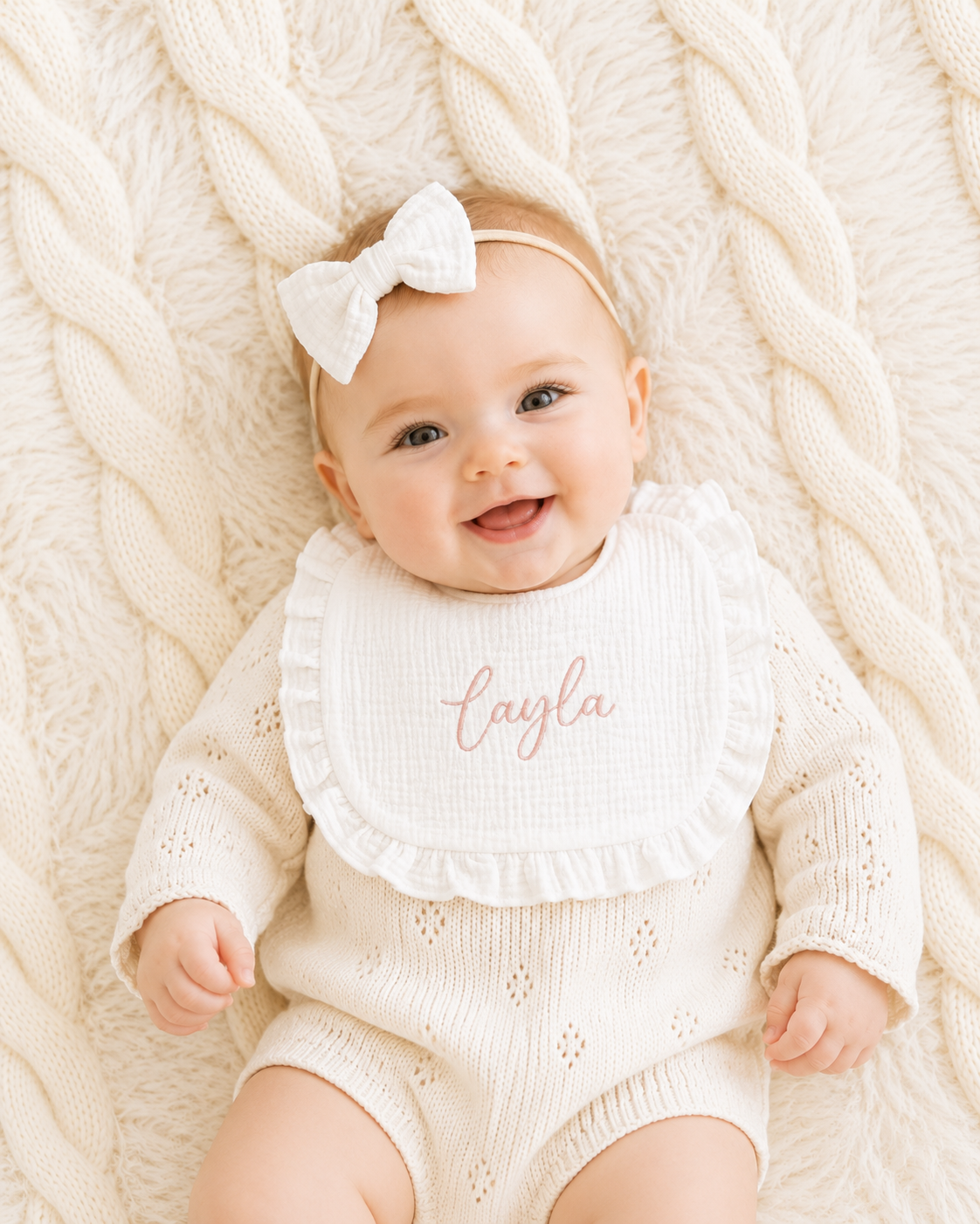 Personalised Frill Bib