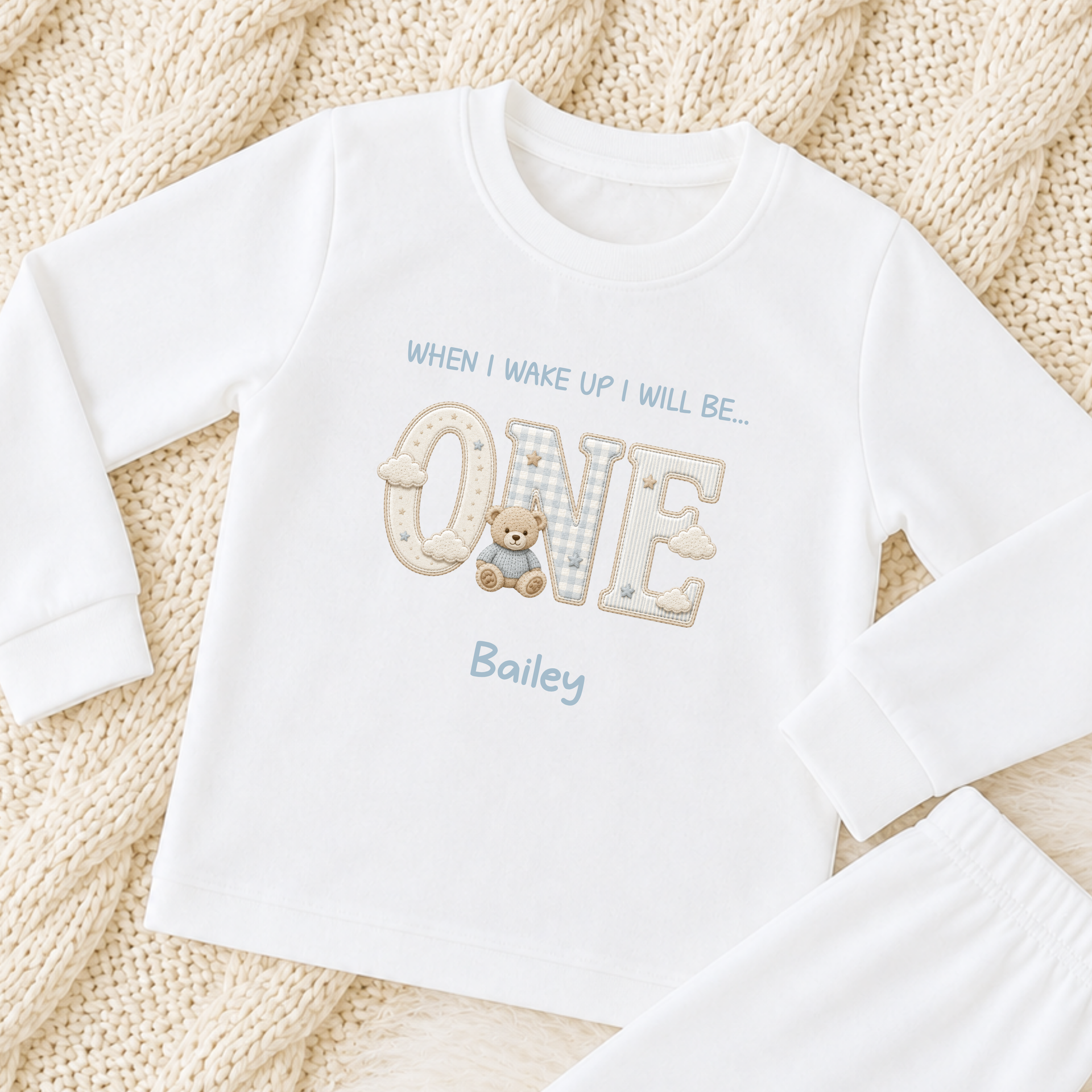 Birthday Pyjama - Blue Bear