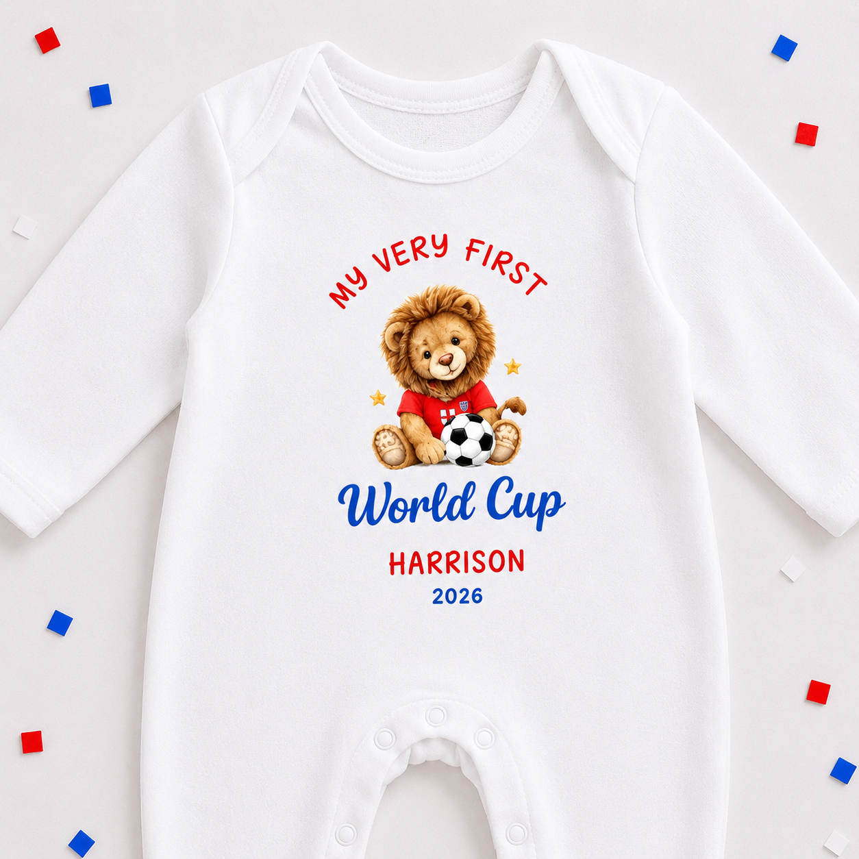 Personalised 'My First World Cup' Sleepsuit