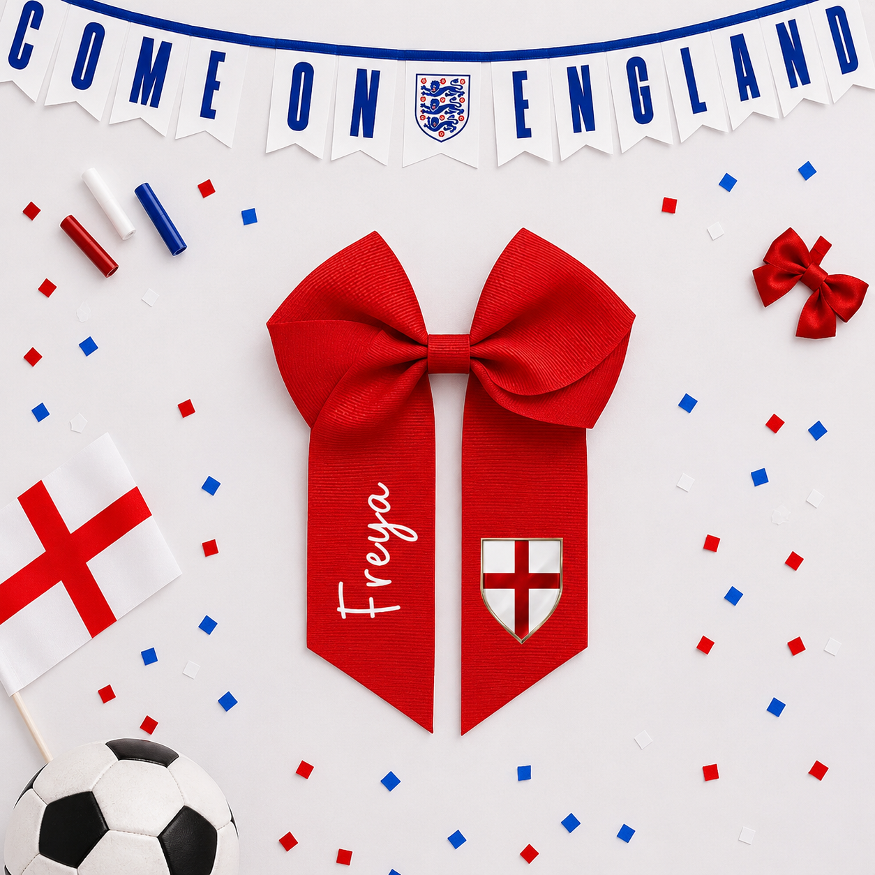 Personalised England Hair Bow