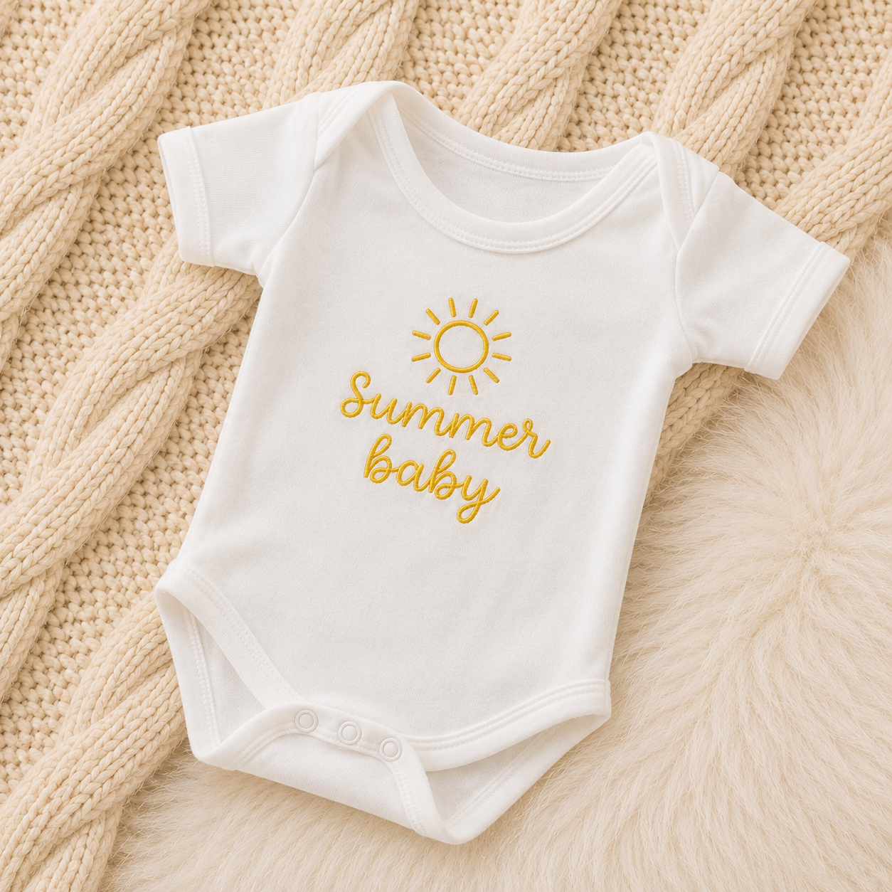 Summer Baby Embroidered Baby Vest