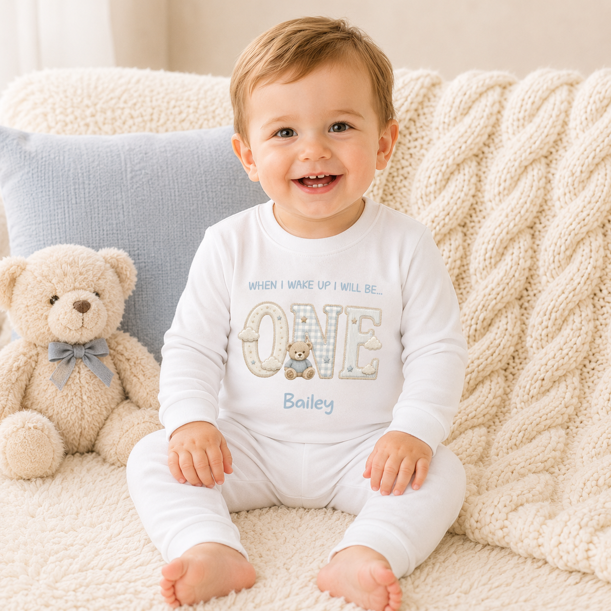 Birthday Pyjama - Blue Bear