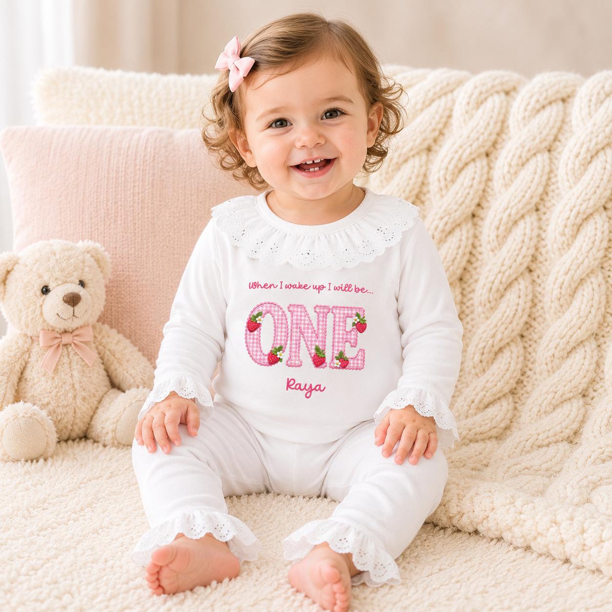 Frilly Birthday Pyjama - Strawberry Theme