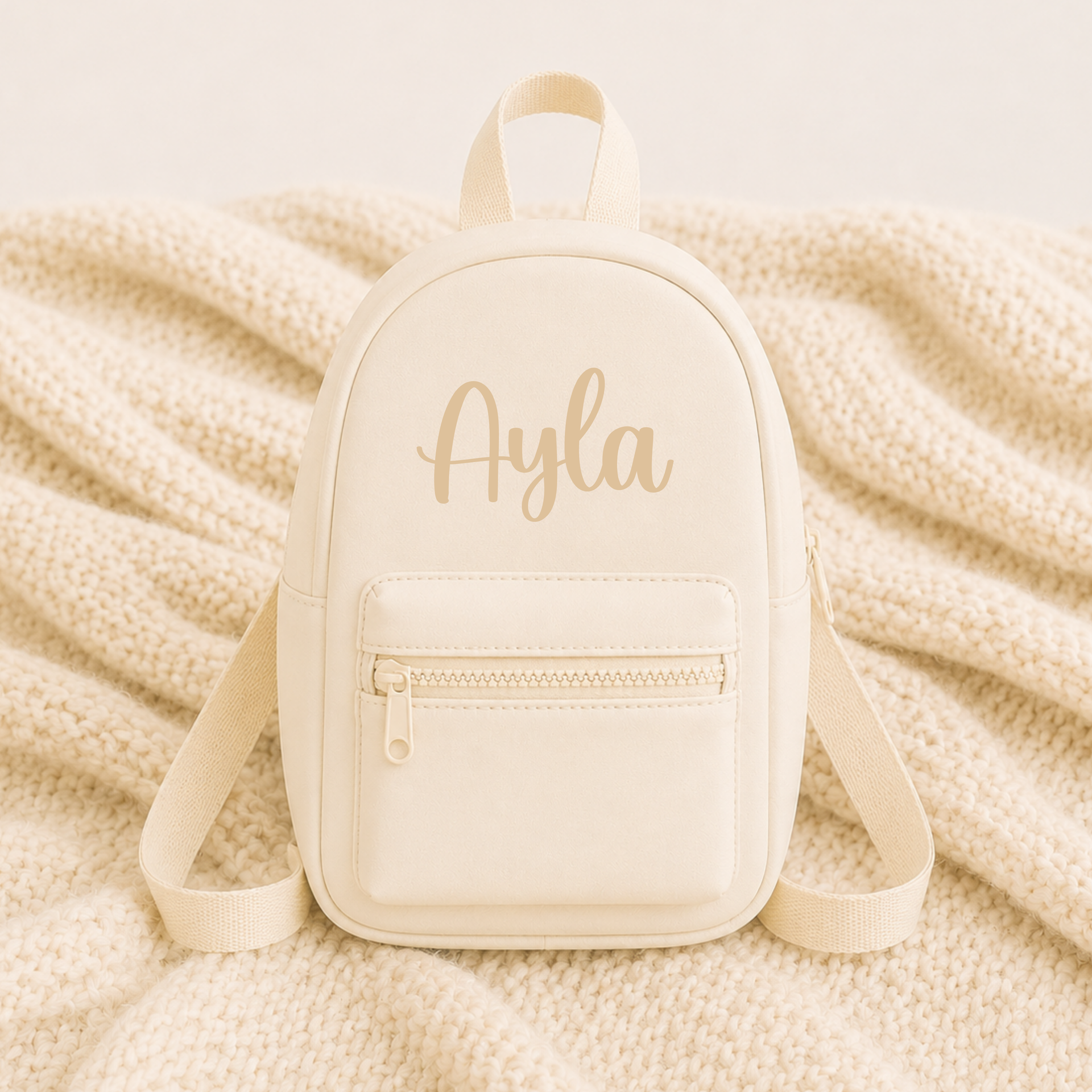 Personalised Children's Backpack - Cream
