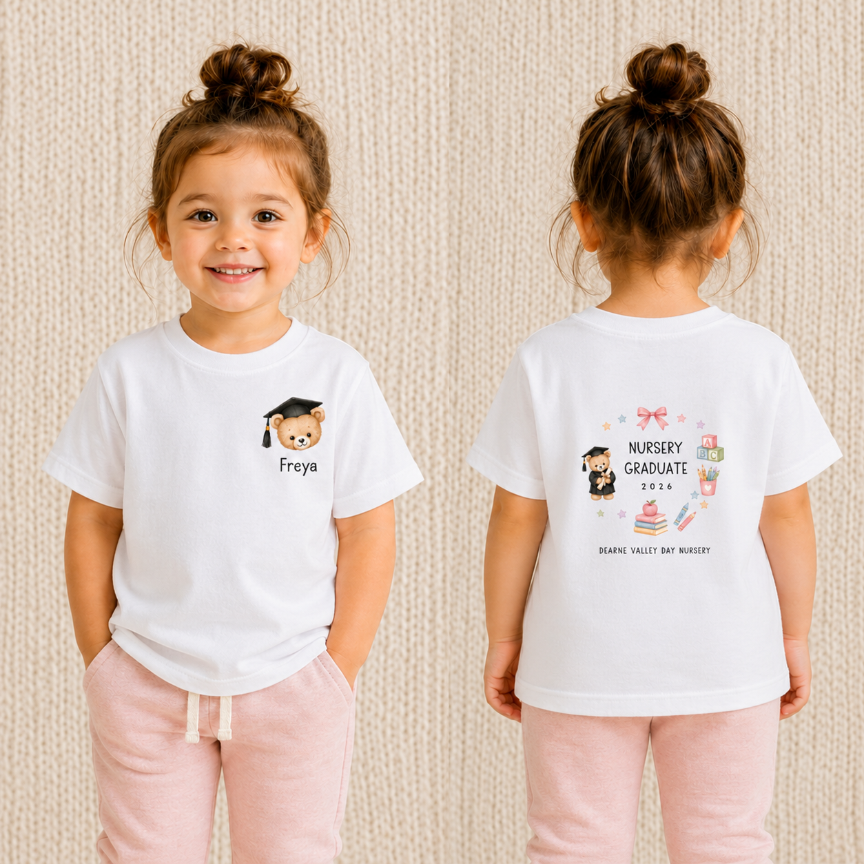 Personalised Nursery Graduate T-Shirt - Pink