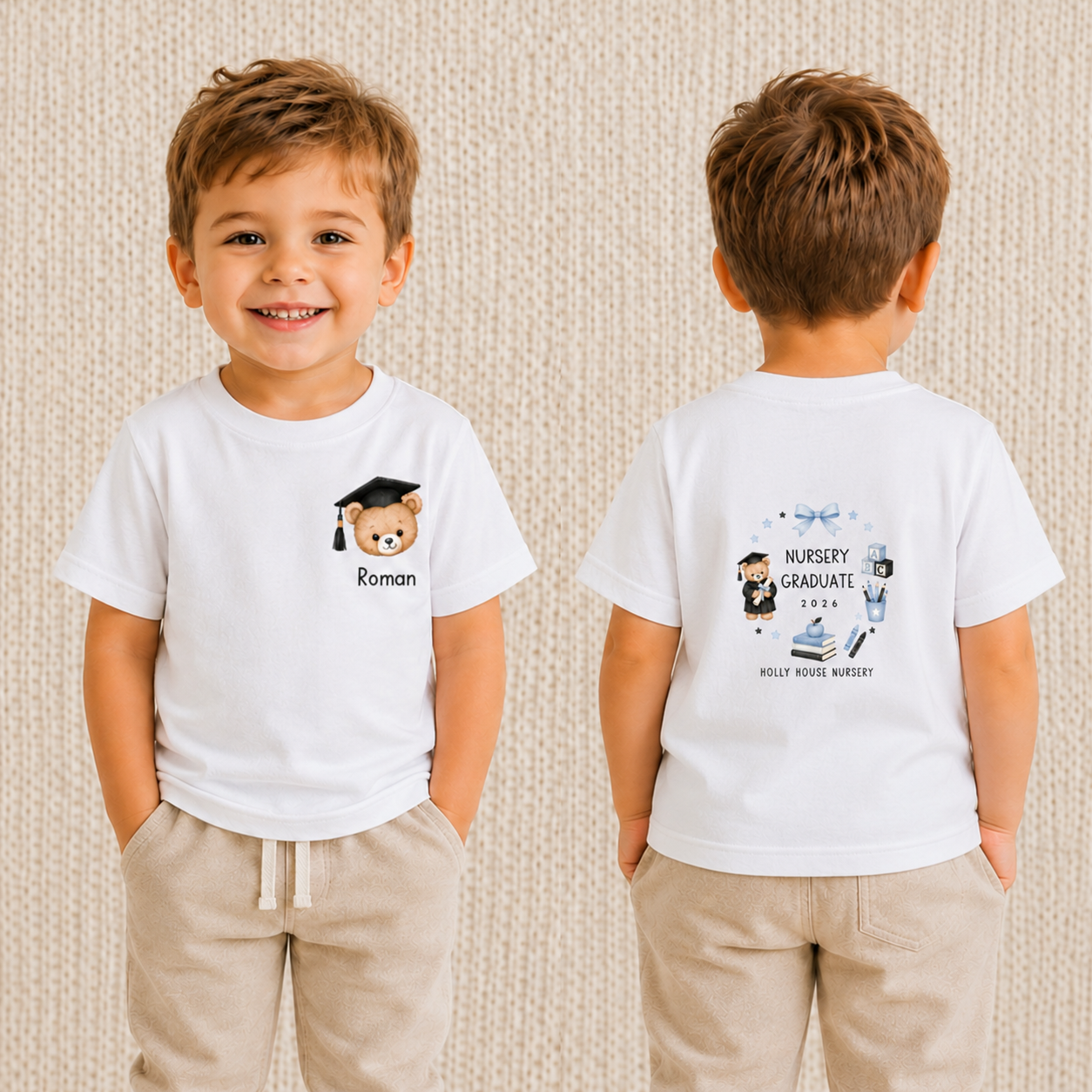Personalised Nursery Graduate T-Shirt - Blue