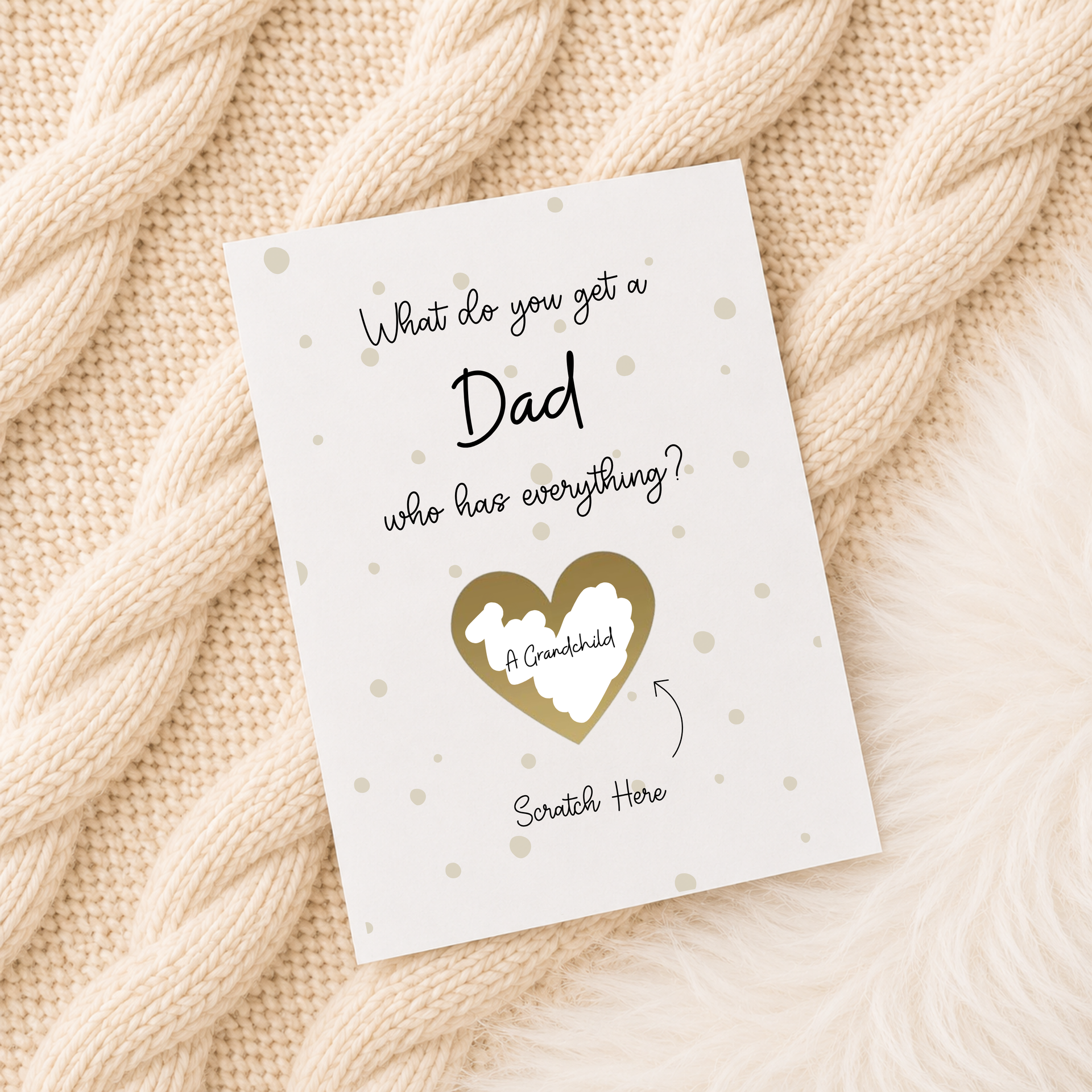 Pregnancy Announcement Scratchcard - Dad