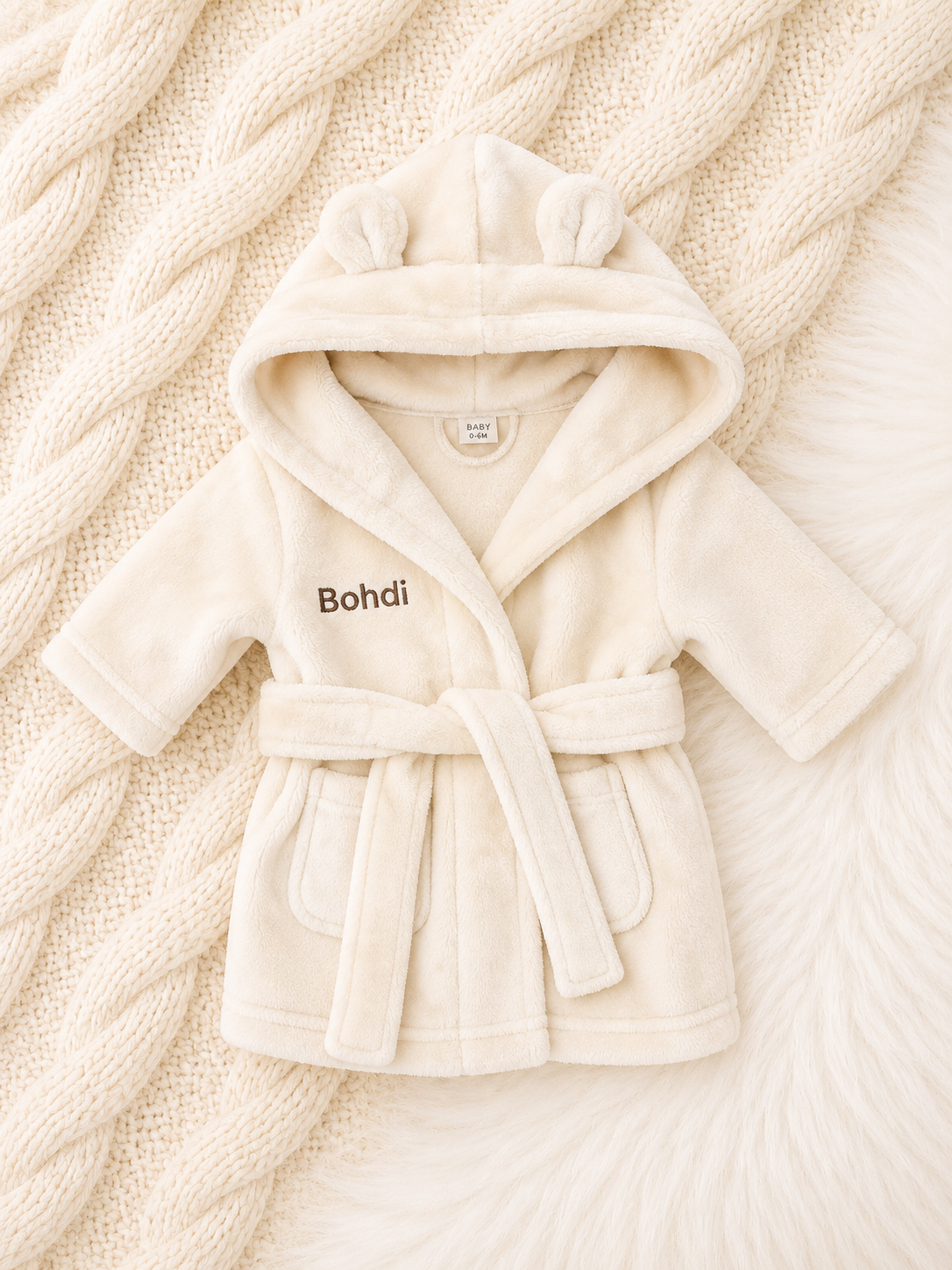 Personalised Dressing Gown - Beige