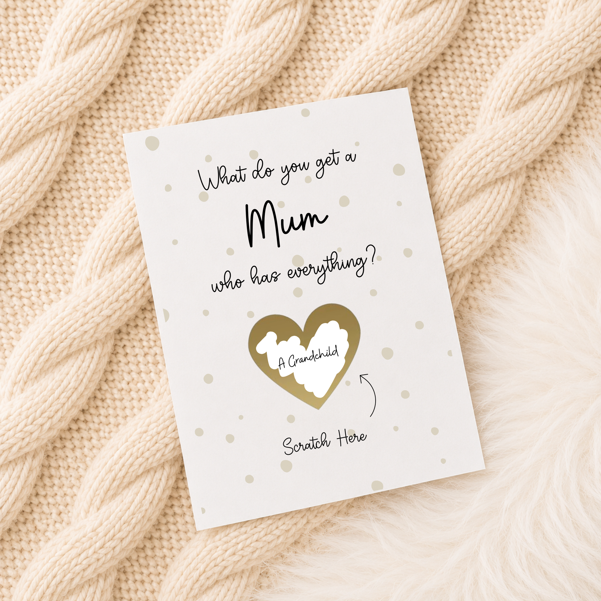 Pregnancy Announcement Scratchcard - Mum