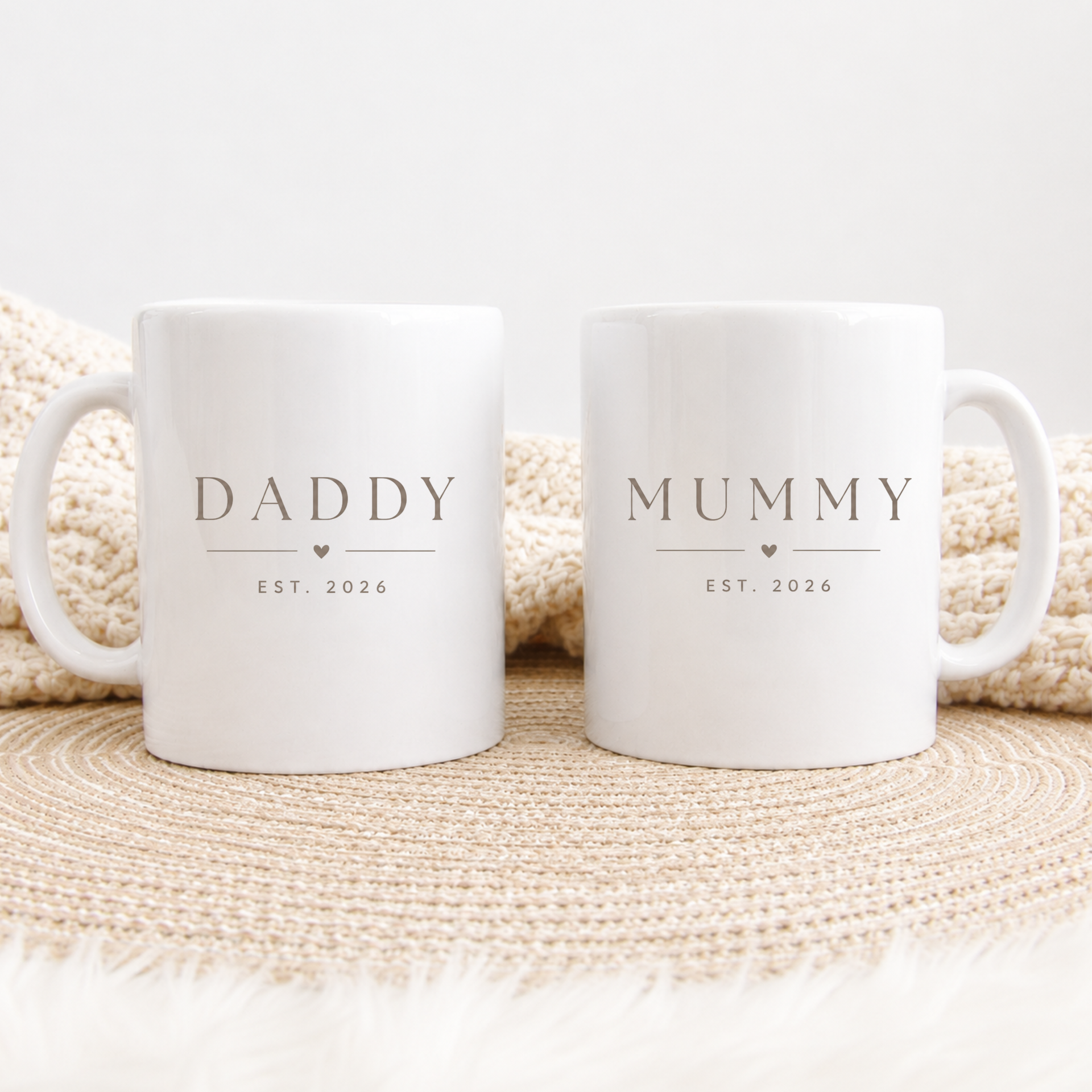Mummy & Daddy Mugs - Set of 2