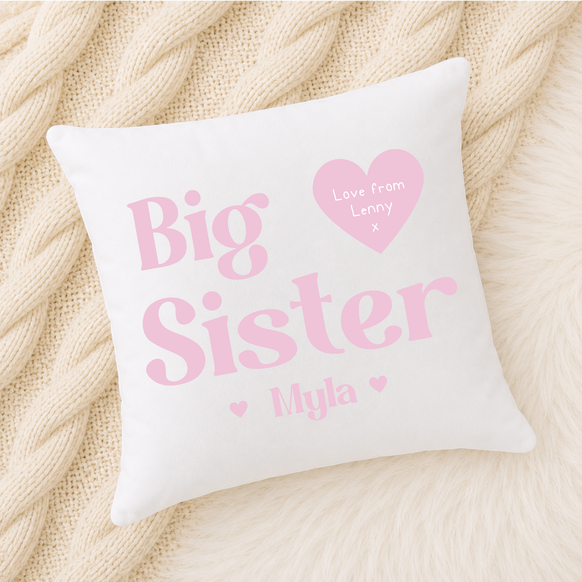 Personalised Big Sister Pillow