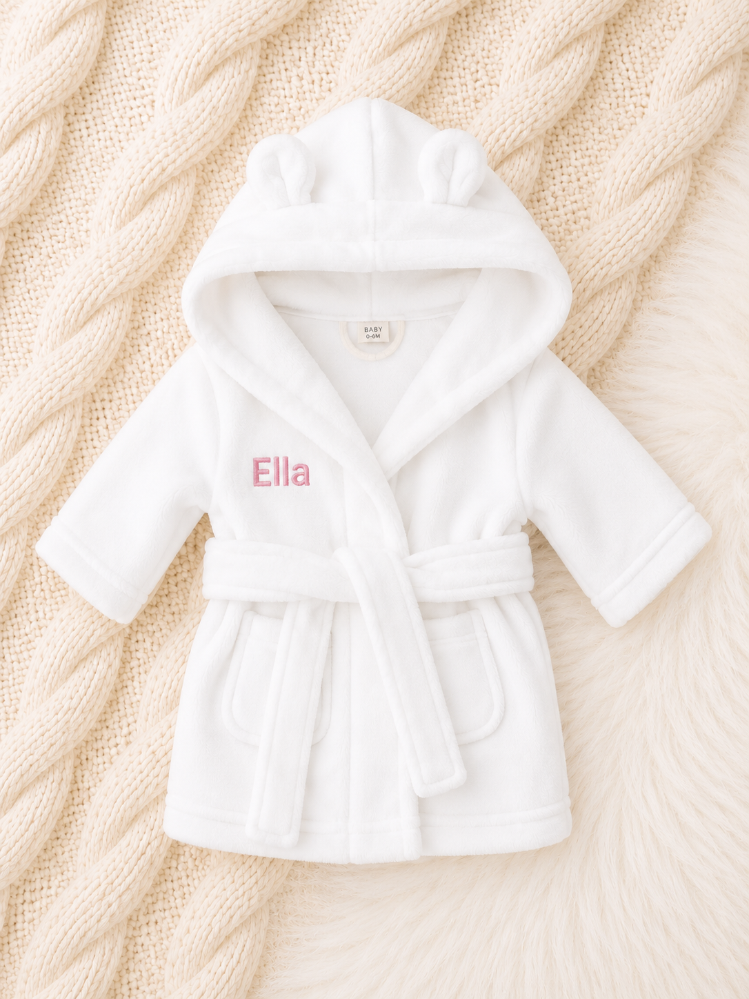 Personalised Dressing Gown - White