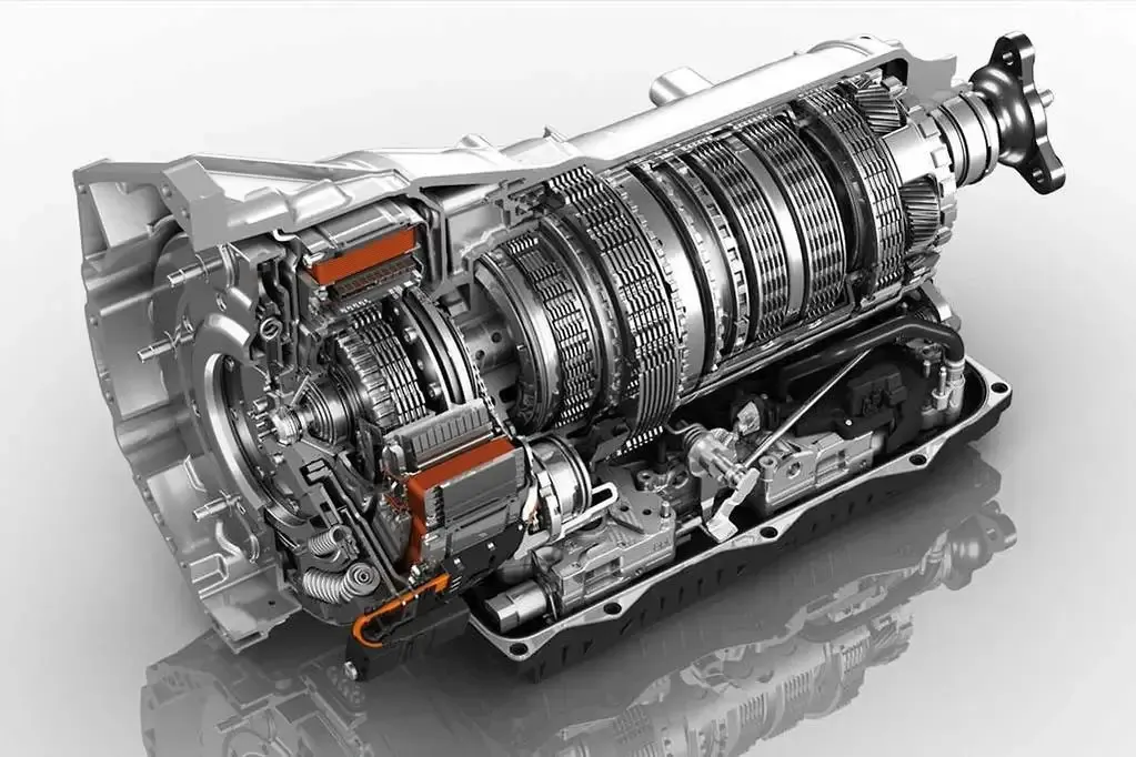 Cutaway view of a modern jet engine with detailed internal turbines and metallic components