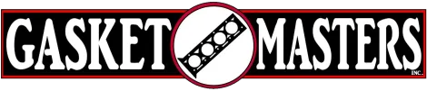 Gasket Masters logo in black, red, and white with a stylized gasket icon