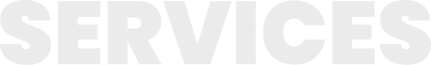 Large white word “SERVICES” on a pale background