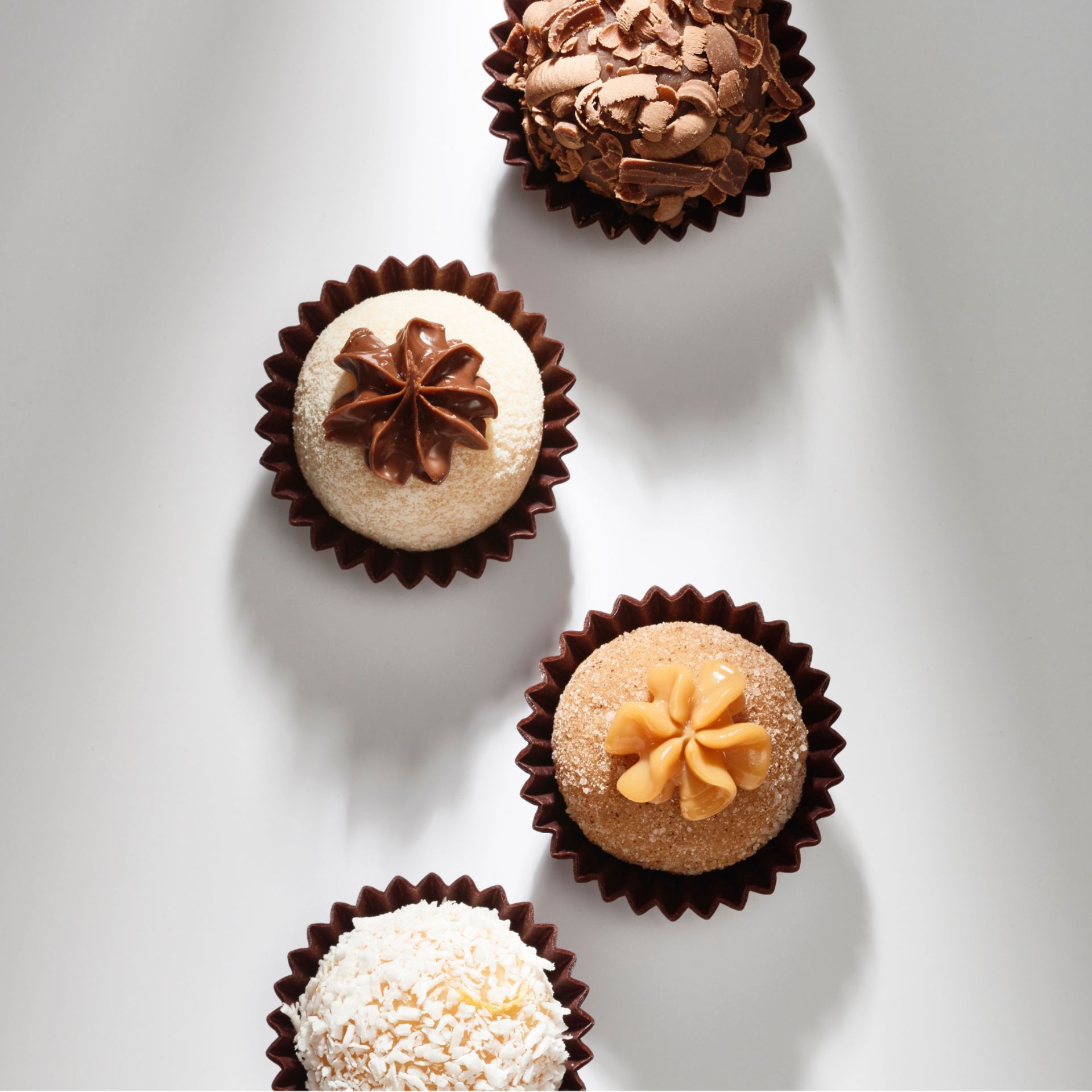 Quatro exemplos de doces que você pode comer na dieta.