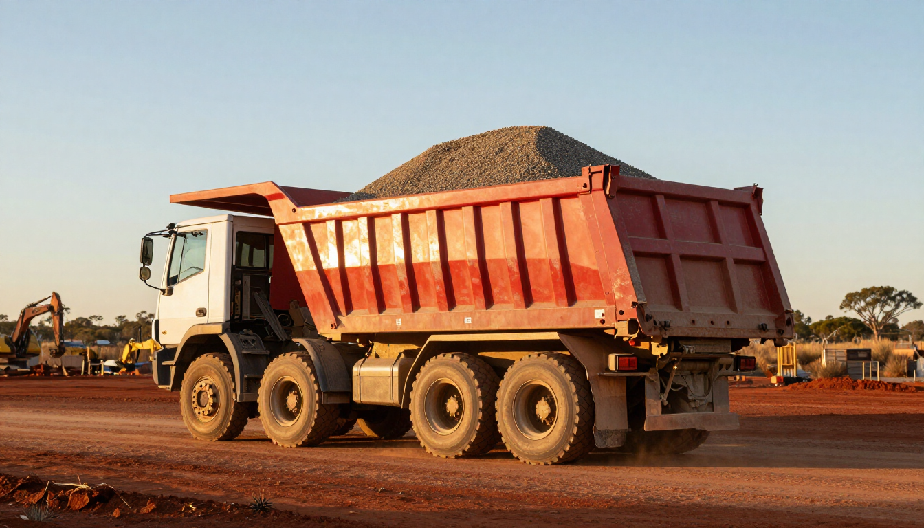 Blog hero image featuring a tipper truck