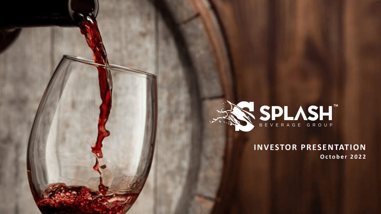 Events & Presentations Splash Beverage Group