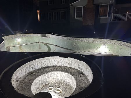 A pool light installation