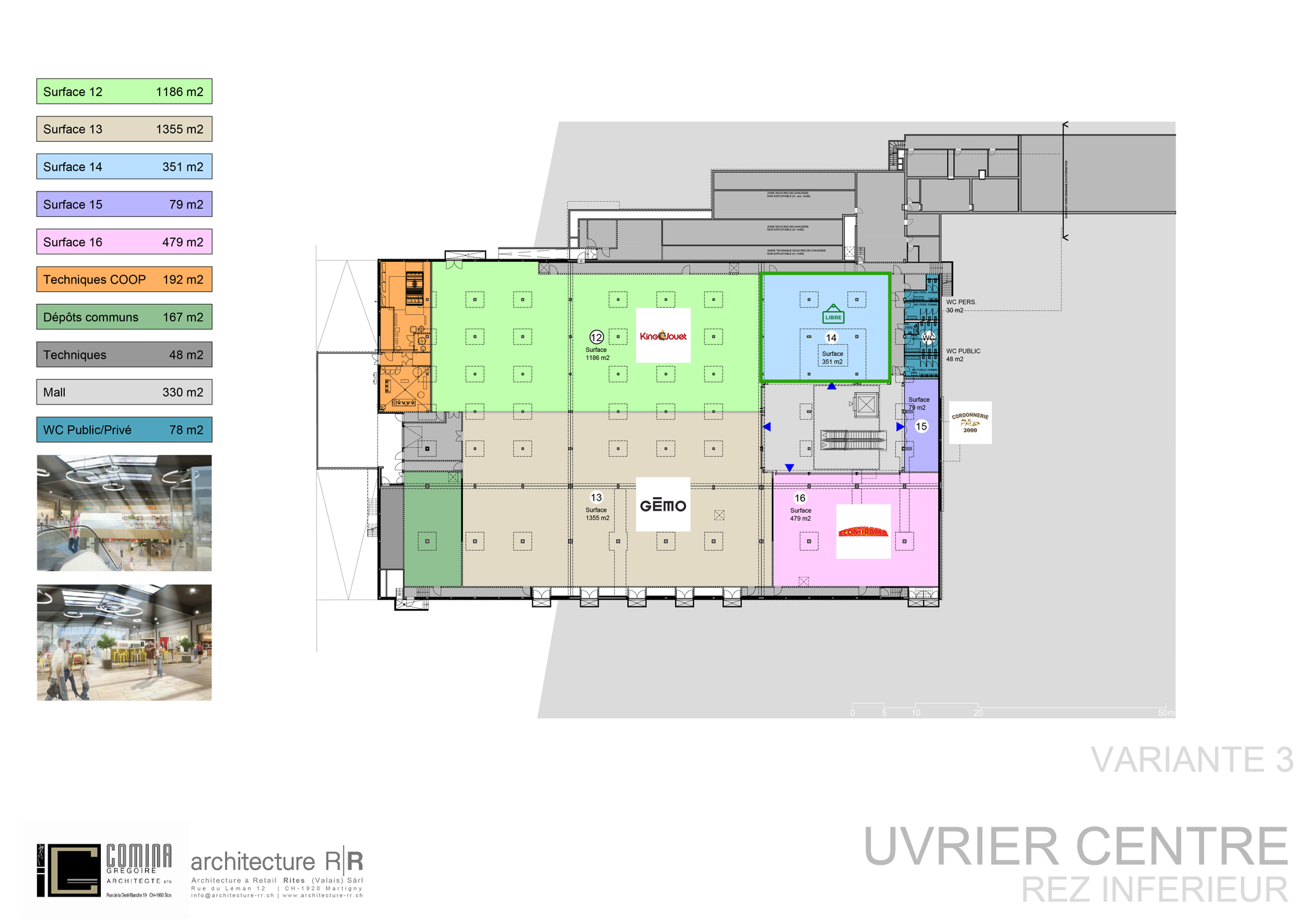 plan uvrier centre location de surface