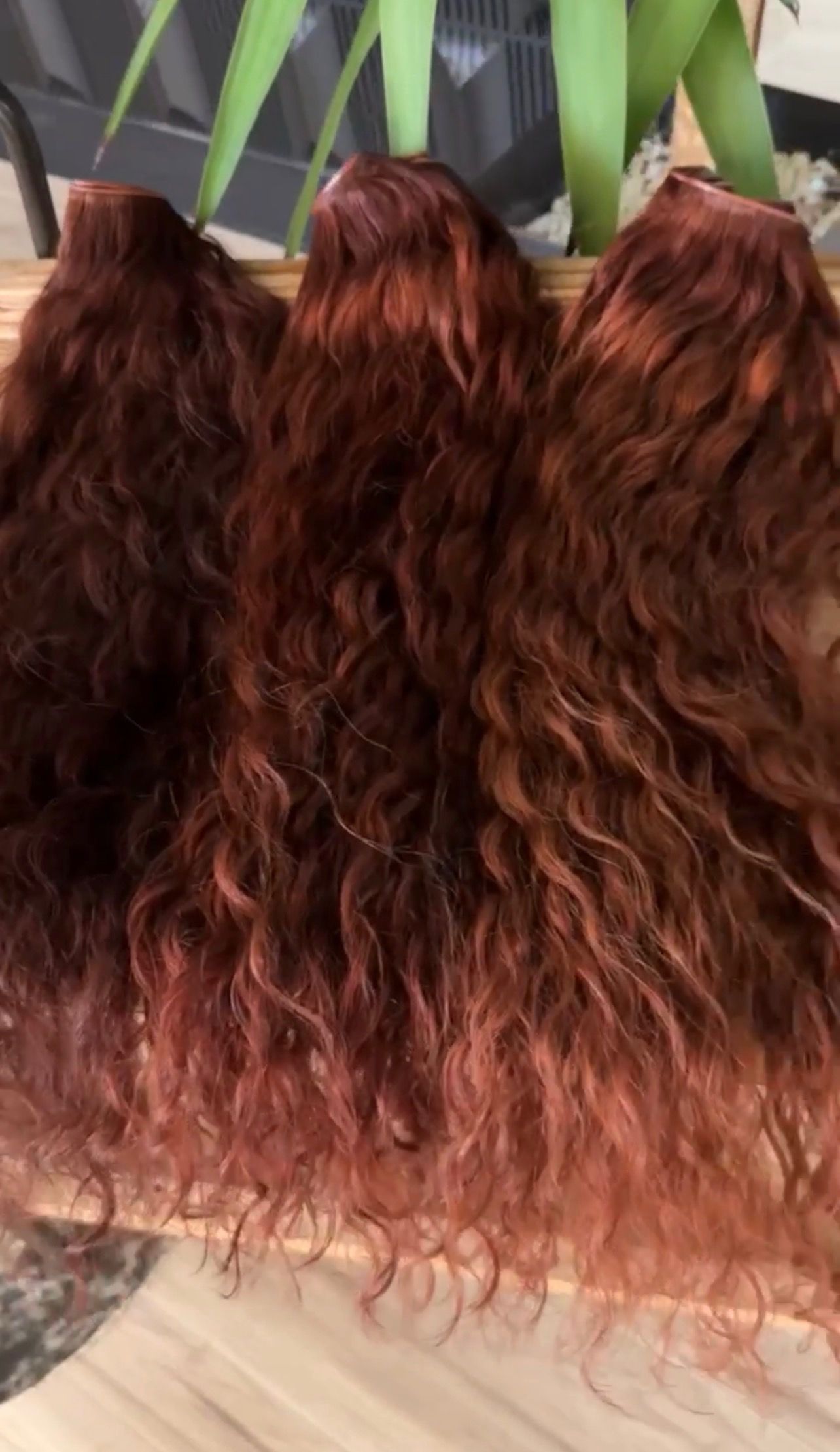 Custom curly extension hair selected to match natural curl patterns and hair texture