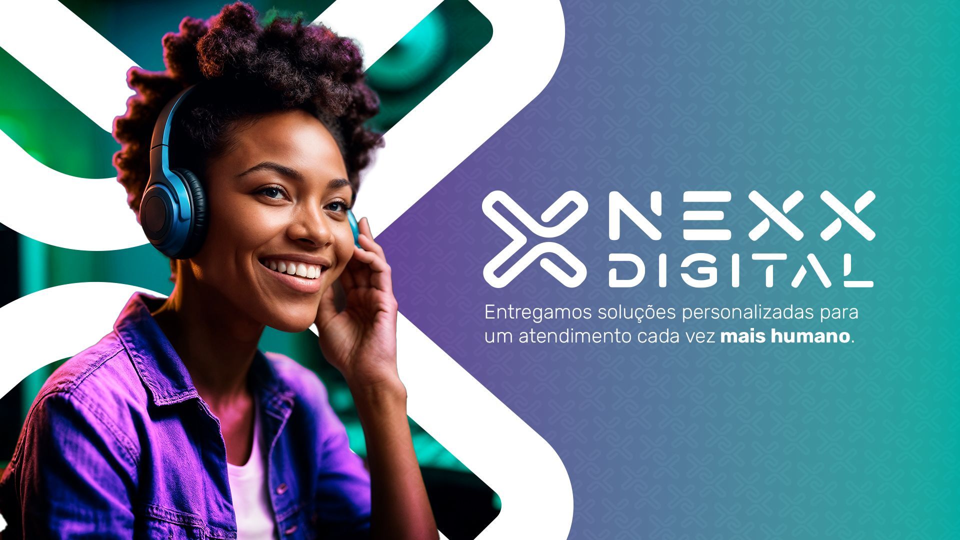 Desenvolvimento de marca e branding para Nexx Digital.