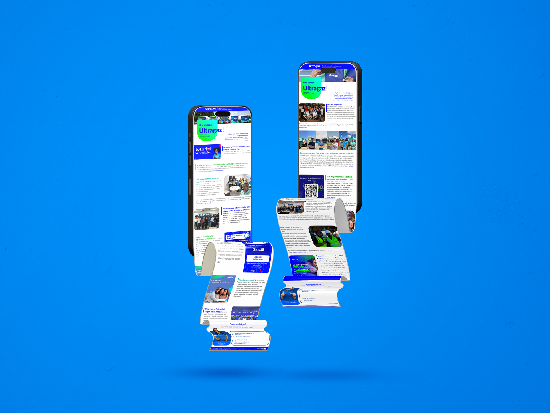 Criação de conteúdo e newsletter para a Ultragaz.