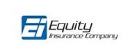 Equity Insurance Company logo in blue and gray text on a white background